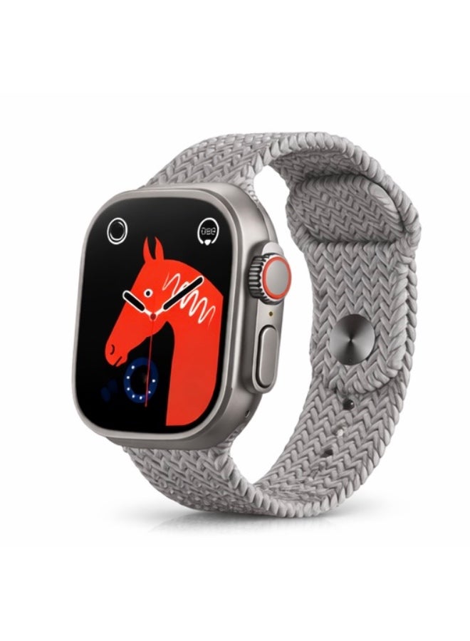 Mikorean AW01 Smart Watch 7+1 Seven Plus in One, 2.20” Display, Heart Rate & ECG Monitor, Music Control, Call & Message Notifications, Fitness Tracking – Grey Strap - Image 3